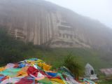 06 31 Zhangye Mati Si ou le temple du sabot de cheval grotte des 33 cieux sous le brouillard et la pluie