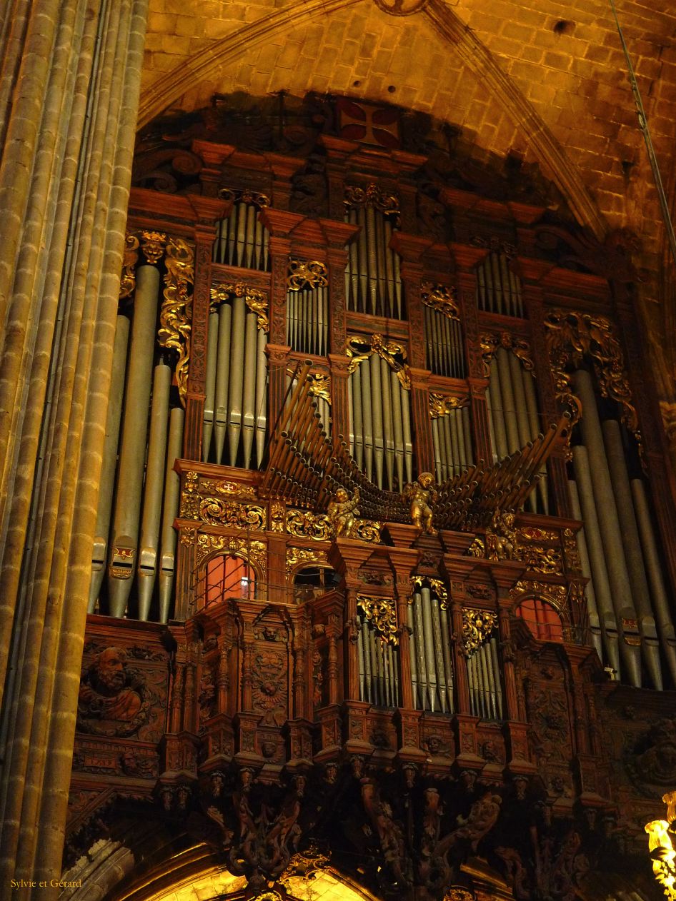 008 Barcelone Barri Gotic Cathédrale de la Seu -l'orgue 16e siècle