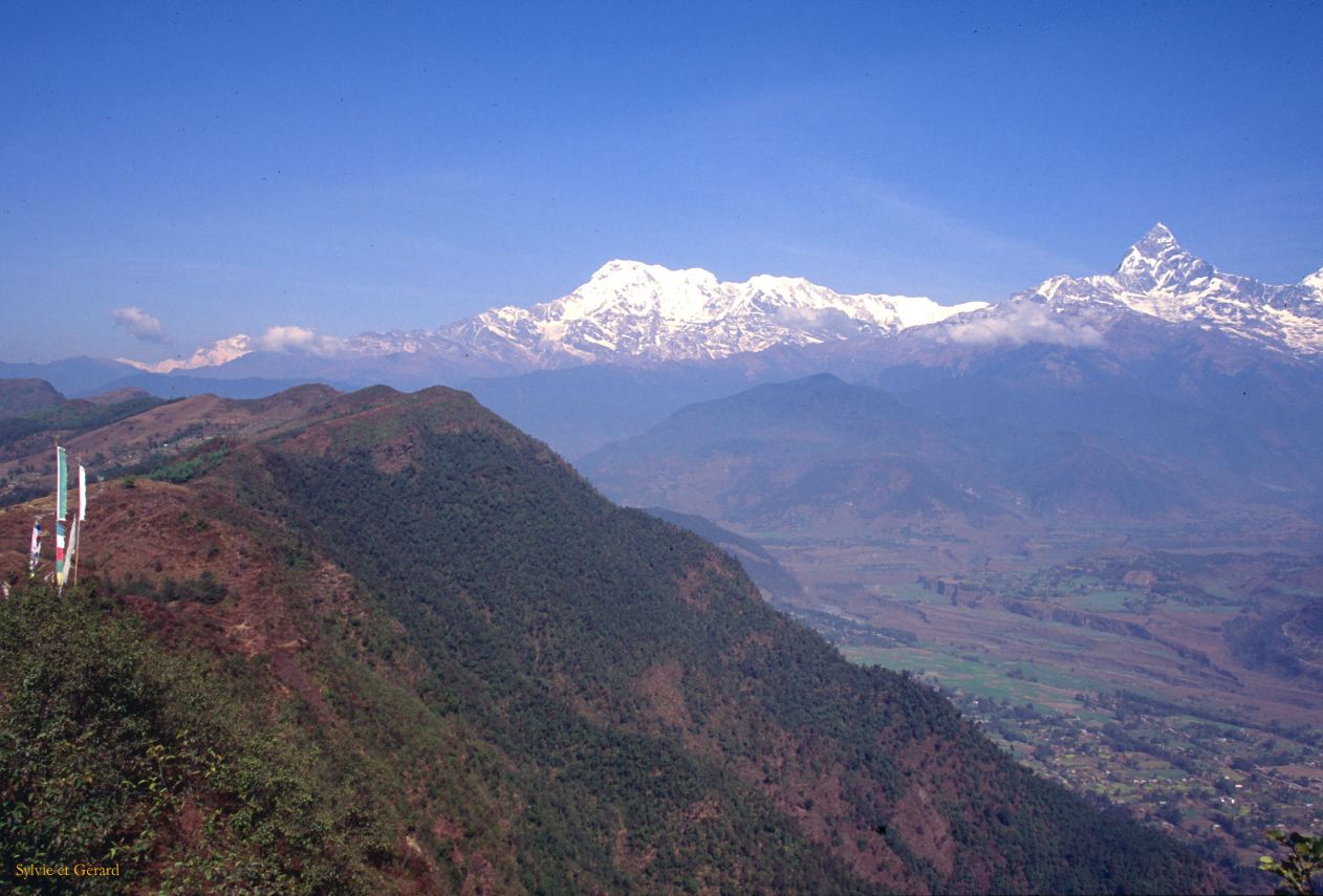 Pokhara sur les chemins de randonnée Nepal 1993-119